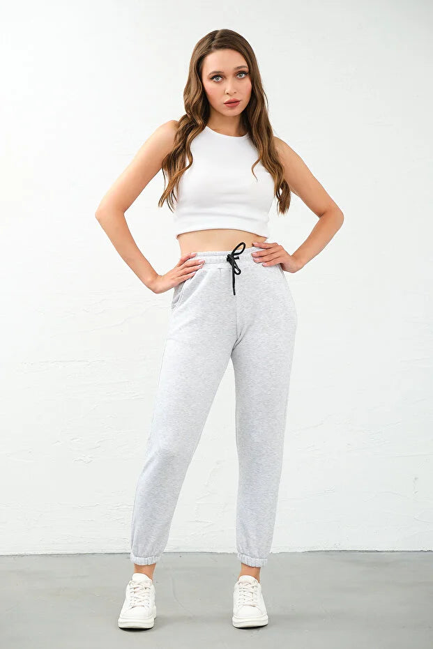 PUNKY CAT Kadın Yüksek Bel, Jogger, Cepli Eşofman Altı - EA001-P