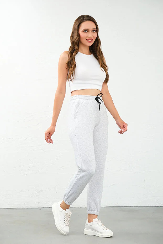 PUNKY CAT Kadın Yüksek Bel, Jogger, Cepli Eşofman Altı - EA001-P