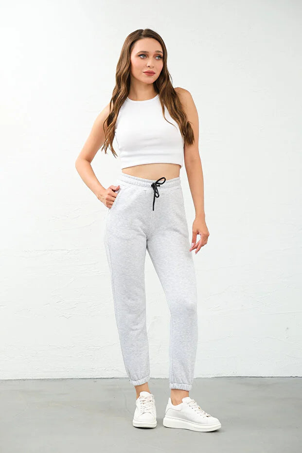 PUNKY CAT Kadın Yüksek Bel, Jogger, Cepli Eşofman Altı - EA001-P