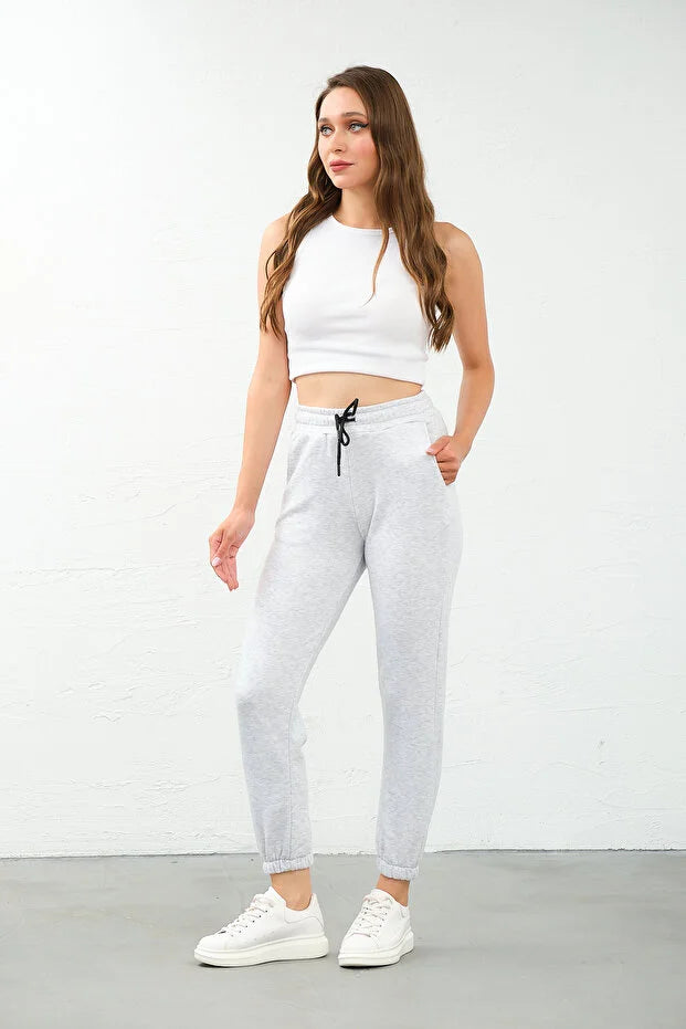 PUNKY CAT Kadın Yüksek Bel, Jogger, Cepli Eşofman Altı - EA001-P