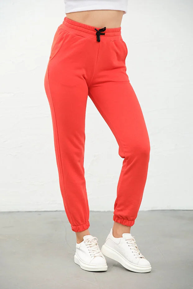PUNKY CAT Kadın Yüksek Bel, Jogger, Cepli Eşofman Altı - EA001-P