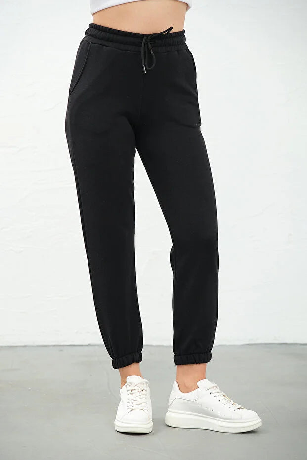 PUNKY CAT Kadın Yüksek Bel, Jogger, Cepli Eşofman Altı - EA001-P