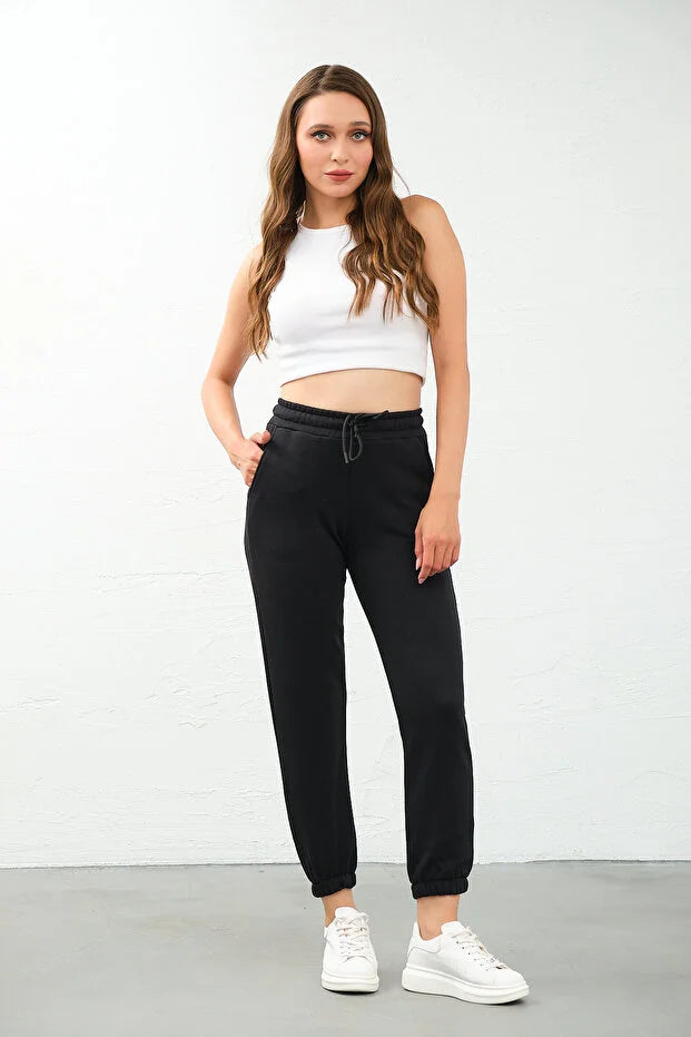 PUNKY CAT Kadın Yüksek Bel, Jogger, Cepli Eşofman Altı - EA001-P