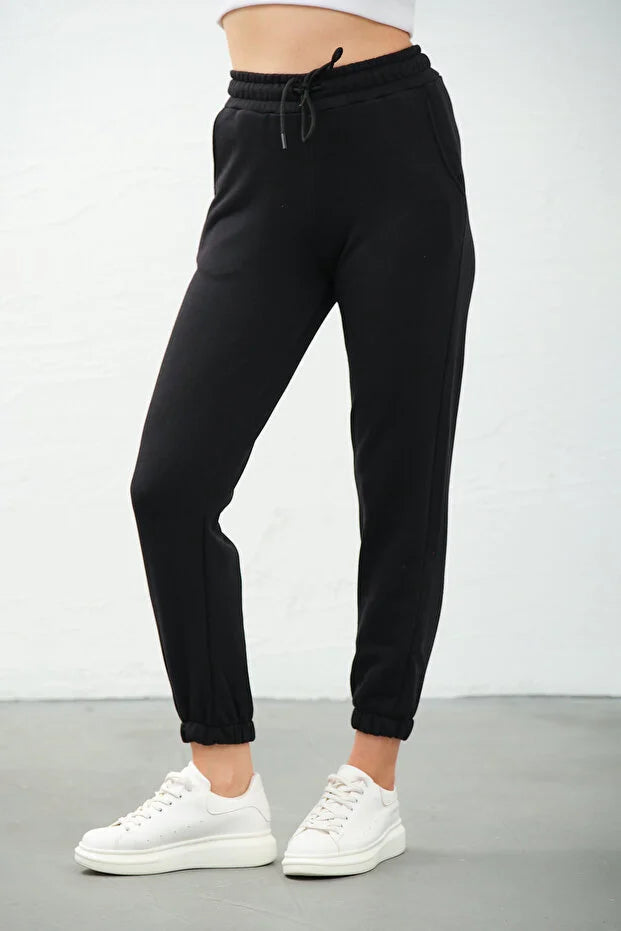 PUNKY CAT Kadın Yüksek Bel, Jogger, Cepli Eşofman Altı - EA001-P