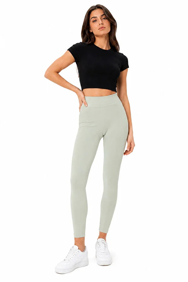 PUNKY CAT Kadın Bisiklet Yaka Kısa Kollu Crop Basic Bluz 2 li - TS001-2ST